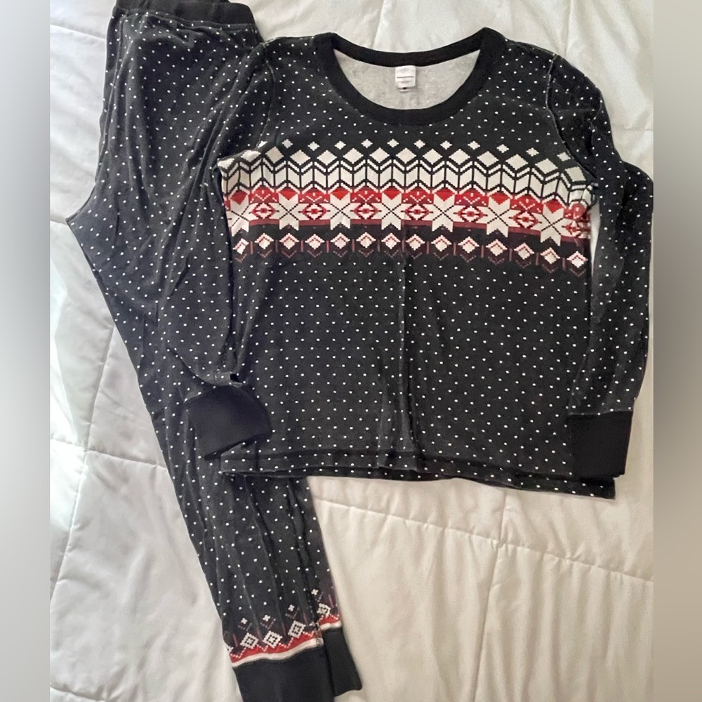Hanna Andersson Fair Aisle pajamas Size L Christmas Holiday Winter Matching
